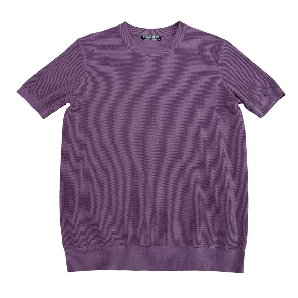 PJ‎ PAUL JONES Men's Knit Crewneck T Shirt Purple Size Large 21 x 27